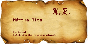 Mártha Rita névjegykártya